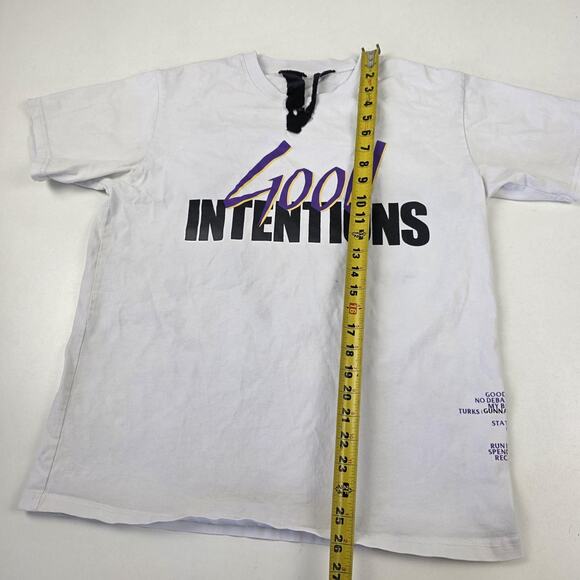 VLONE Good Intentions Shirt Mens‎ XL White NAV Album Doves Graphic Made USA - Picture 4 of 13